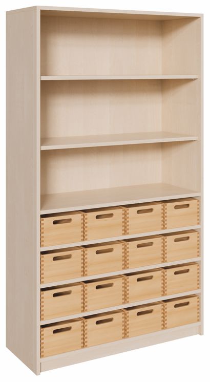 K Kombinationsschrank 180 x 102 cm, 16 mittlere Kästen ohne/mit SF/Regal